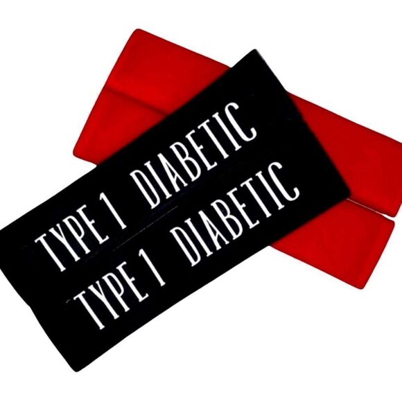 Custom, Medical Alert, Red & Black, Seat Beat Strap Cover, 2Pack - Picture 2 of 13